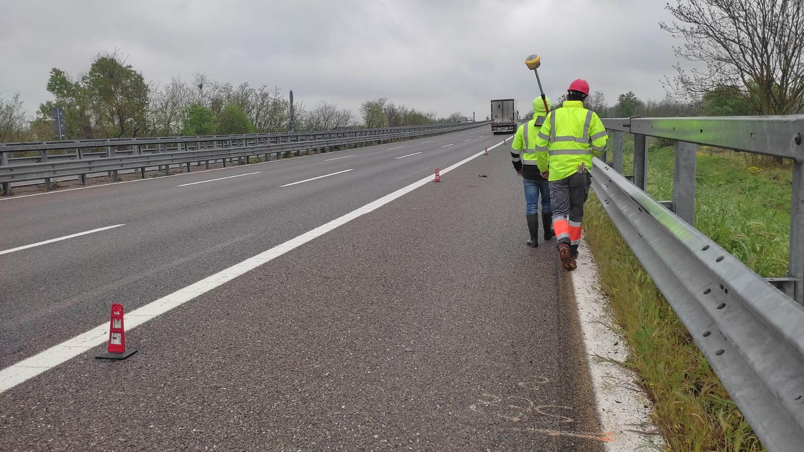 Rilievo topografico su infrastruttura stradale
